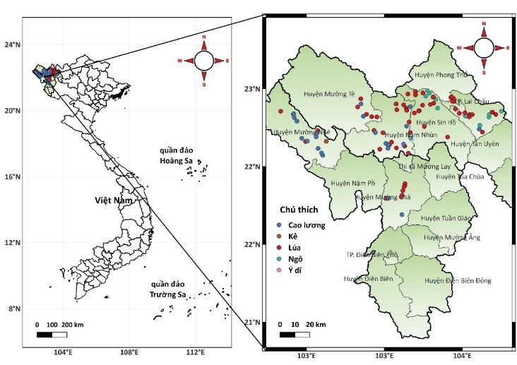 Phân bố nguồn gen cây nông nghiệp theo địa lý tại hai tỉnh Lai Châu và Điện Biên